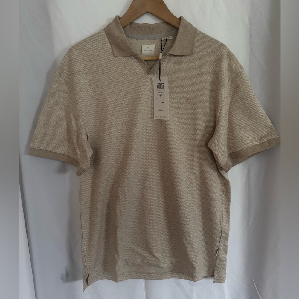 Jack & Jones Premium Beige Polo Shirt